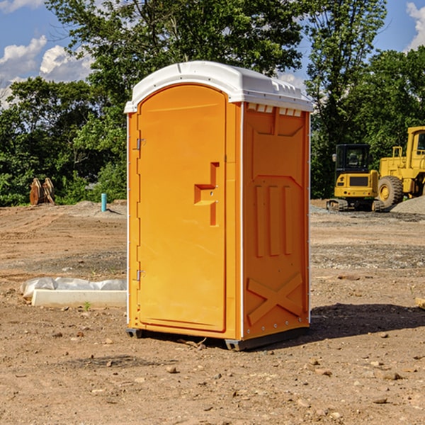 how often are the portable toilets cleaned and serviced during a rental period in Cadwell